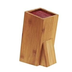 Prepology QVC Universal Bamboo Knife Block Microban Antimicrobial